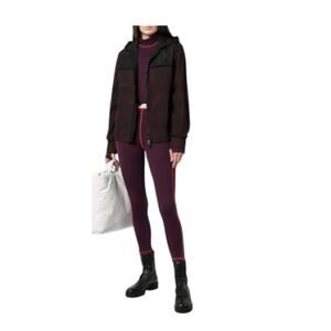 NWOT Aztech Mountain Check-Print Zipped Hoodie Jacket Black & Purple Plaid 8